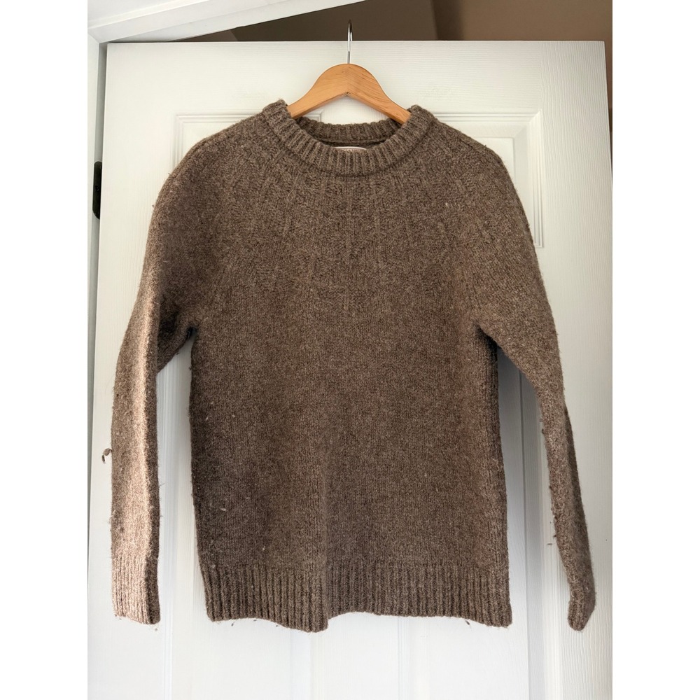 Wallace & Barnes Wool Knit Sweater Cabincore Fisherman Heritage